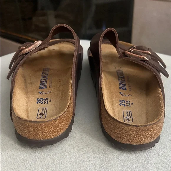 Birkenstock Dark Brown Slide Sandals - Picture 3 of 4